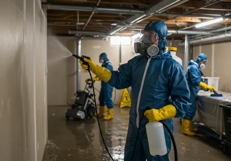 Basement Sanitization and Antimicrobial Treatment process in Mokuleia, HI